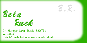 bela ruck business card